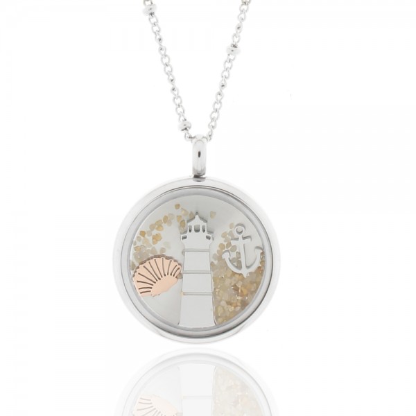 Edelstahlkette mit  Leuchtturm