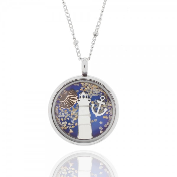 Edelstahlkette mit  Leuchtturm