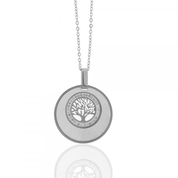 Edelstahlkette mit einem Lebensbaum